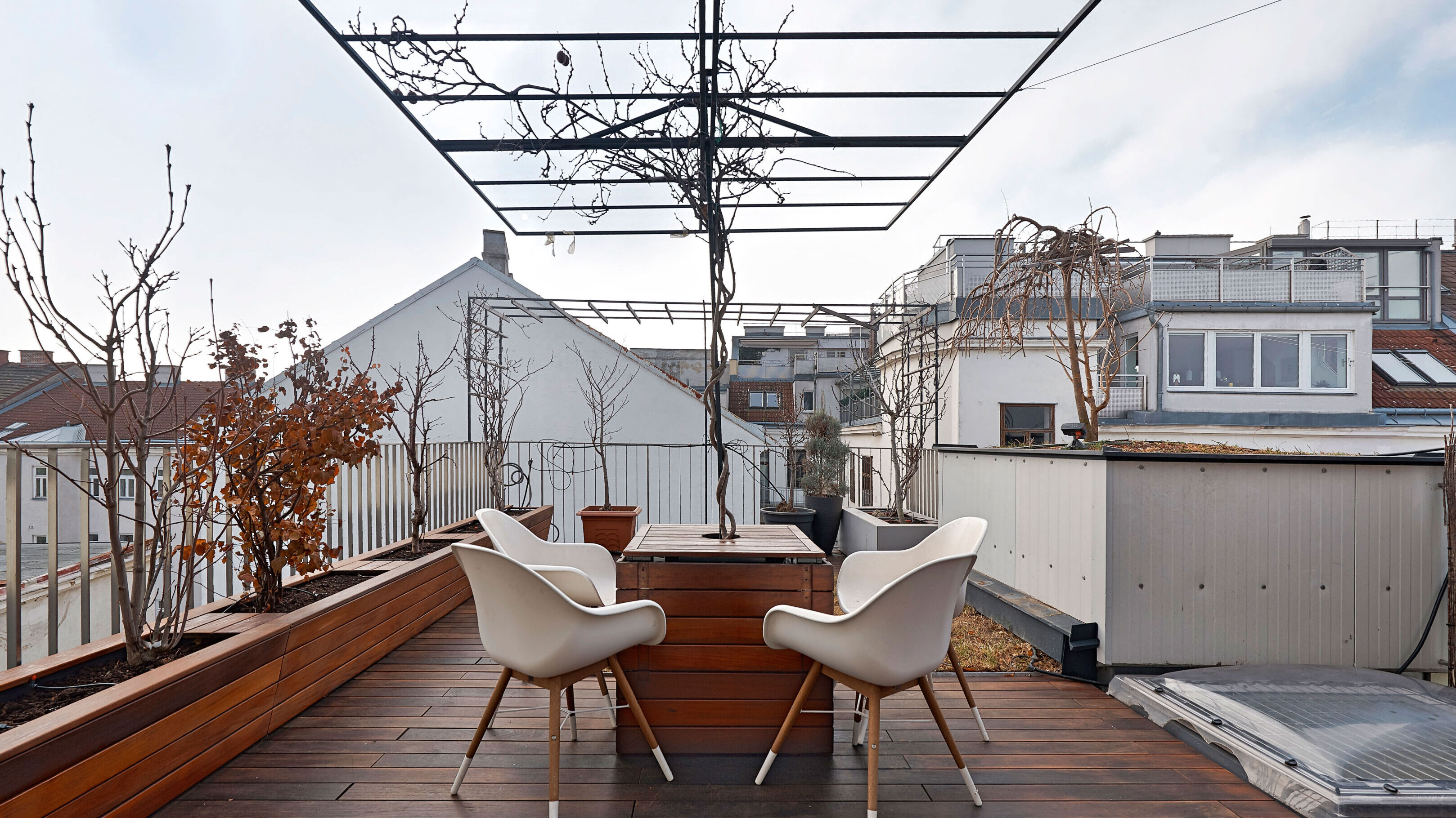 Dachterrasse auf Wohnebene