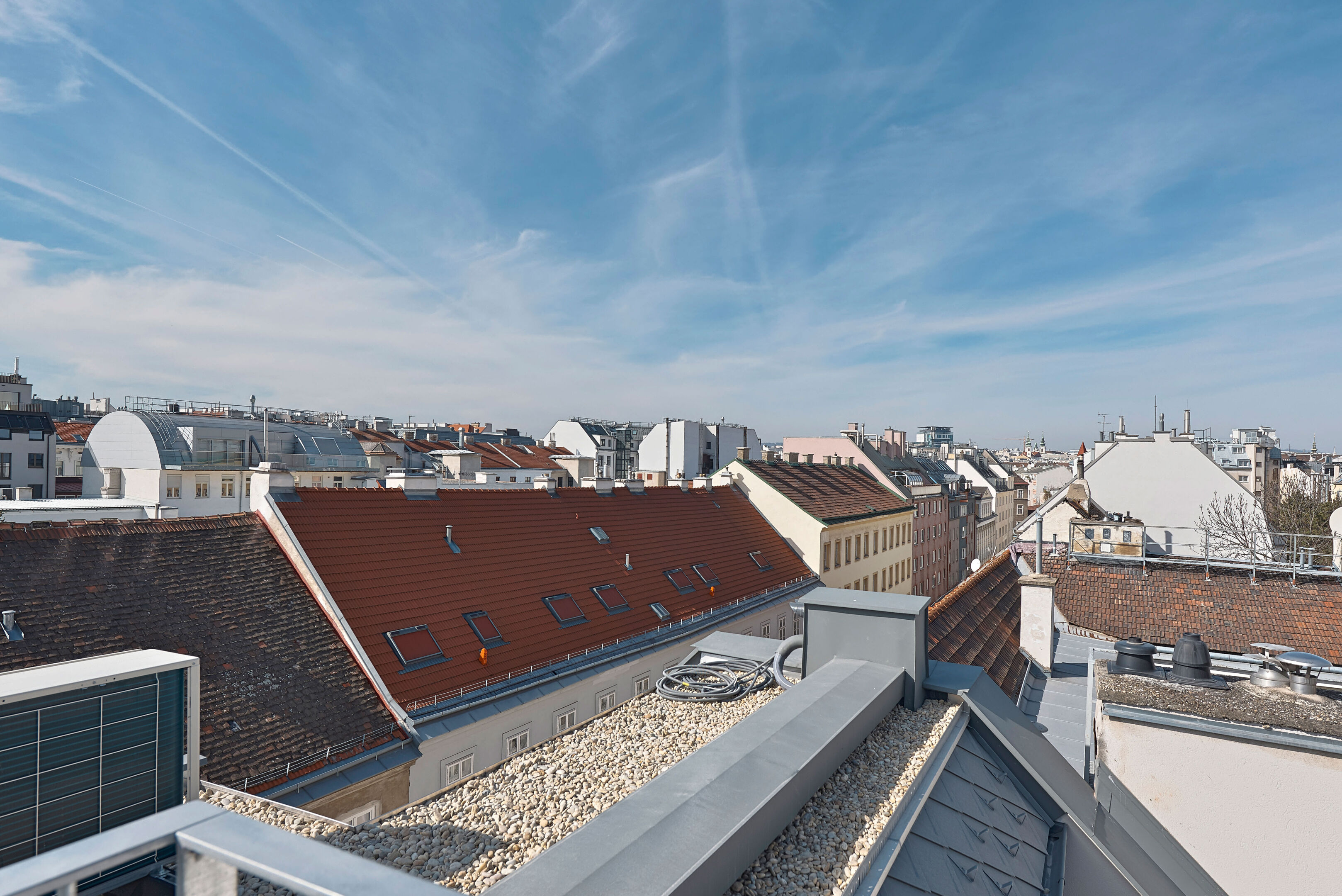 Stadtblick von Dachterrasse